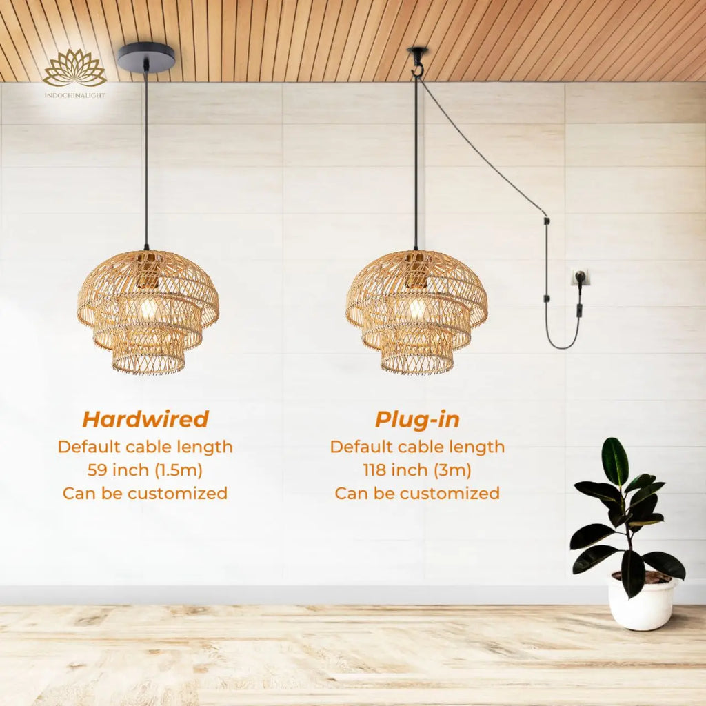 Hermasgi Rattan Ceiling Light