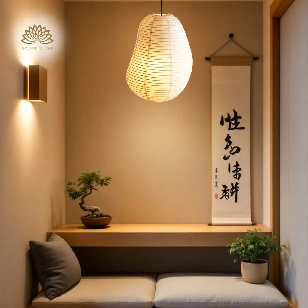 Isamu Noguchi Wabi Sabi Paper Pendant Light
