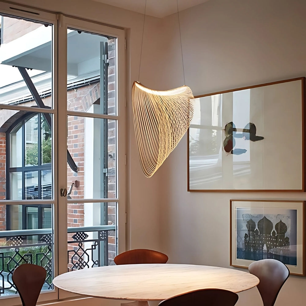 Ring Wabi Sabi Japandi Wood Ceiling Light
