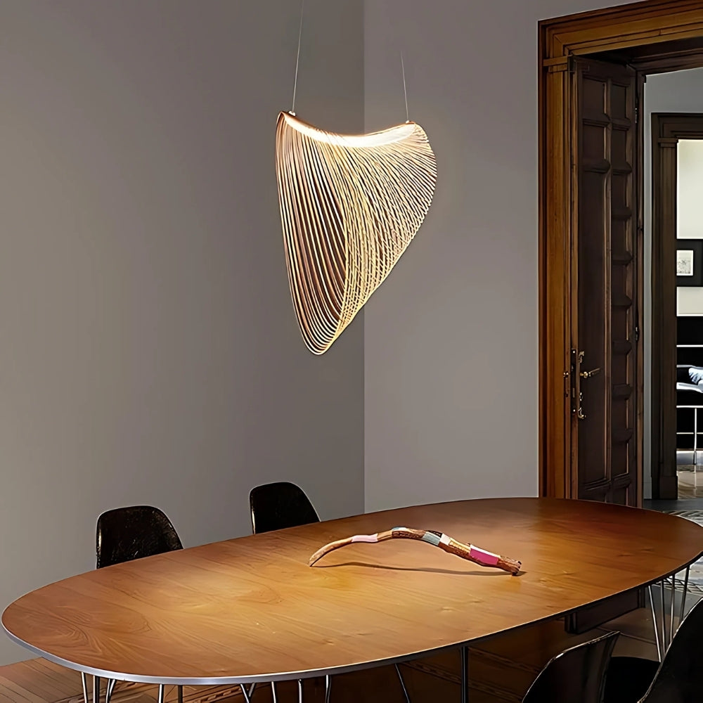 Ring Wabi Sabi Japandi Wood Ceiling Light