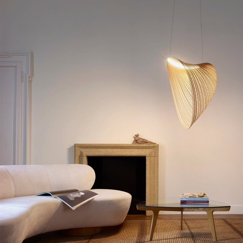 Ring Wabi Sabi Japandi Wood Ceiling Light