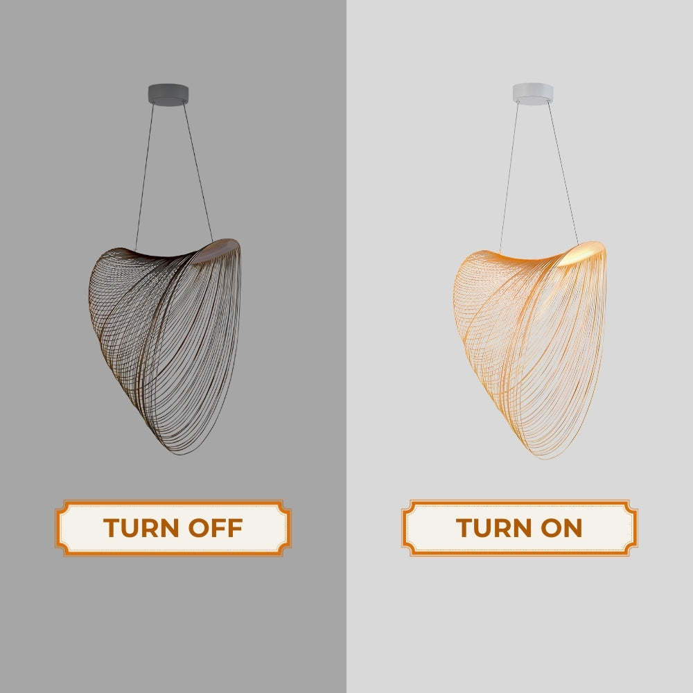 Ring Wabi Sabi Japandi Wood Ceiling Light