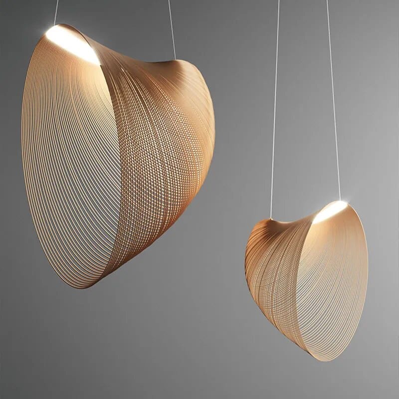 Ring Wabi Sabi Japandi Wood Ceiling Light