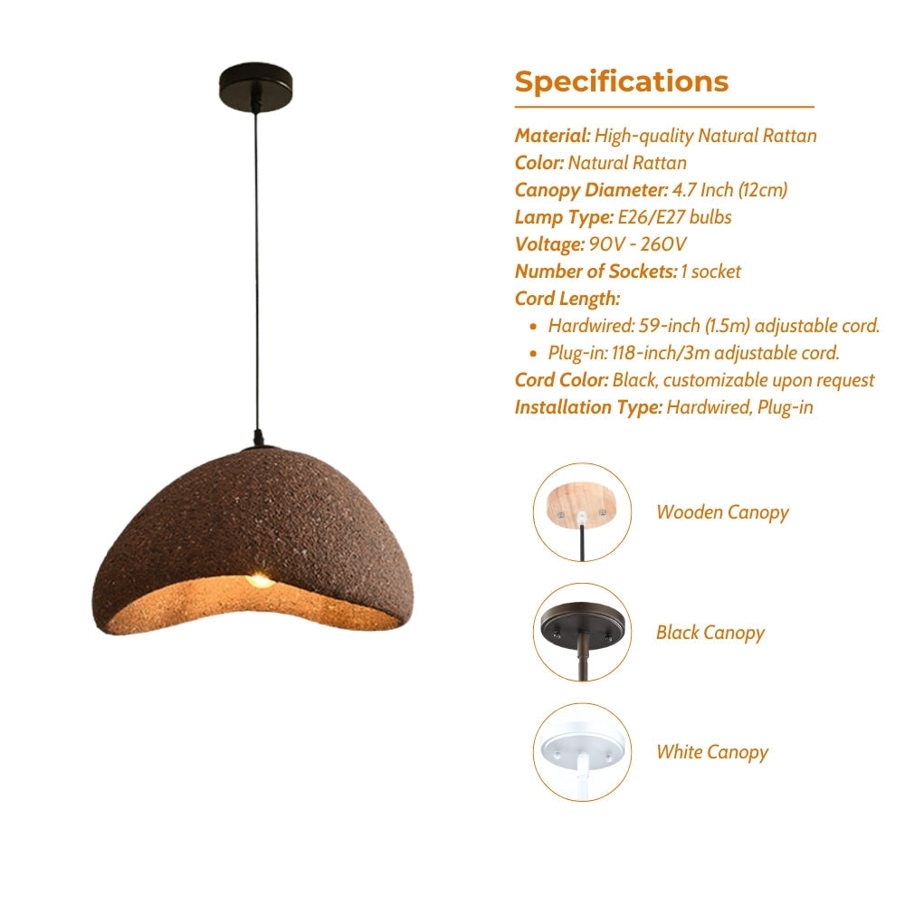 Imitation Stone Wabi Sabi Pendant Light
