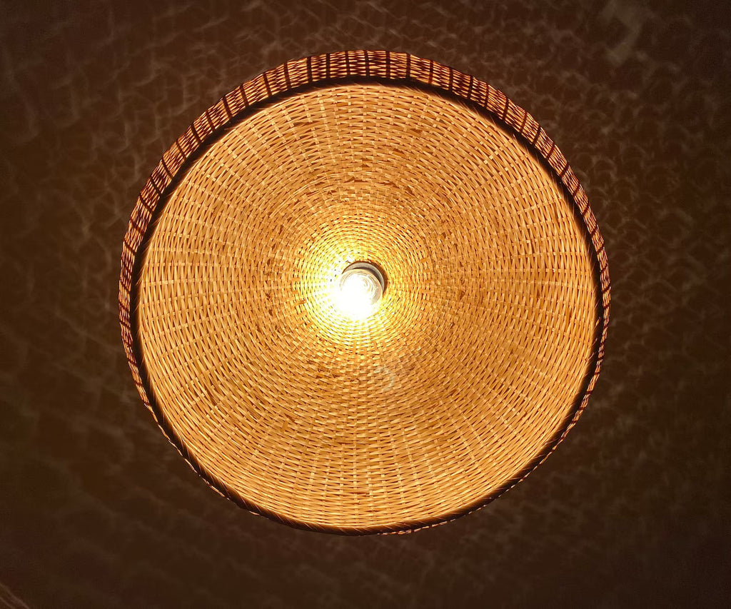 Juanita Wabi Sabi Dome Wicker Bamboo Ceiling Light