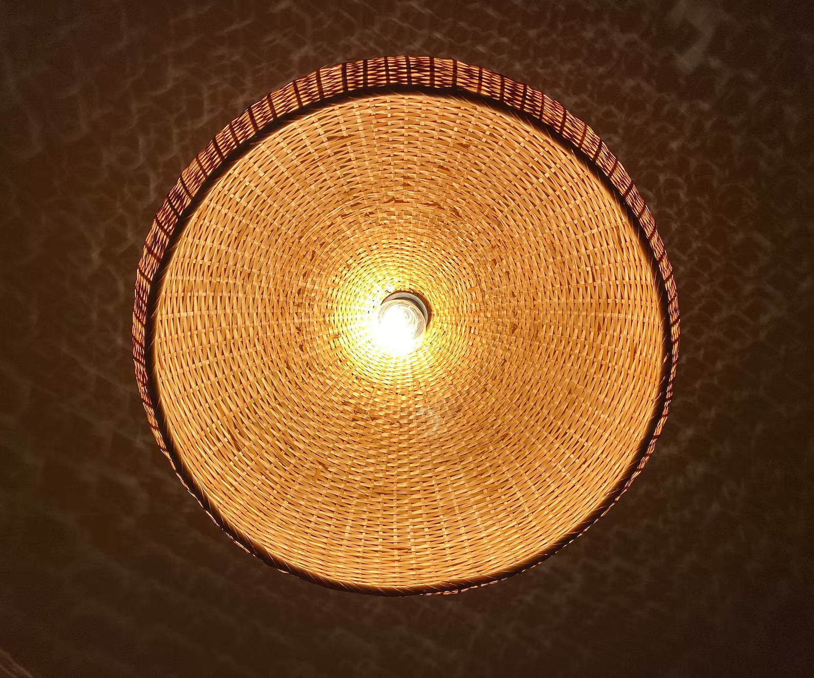 Juanita Wabi Sabi Dome Wicker Bamboo Ceiling Light