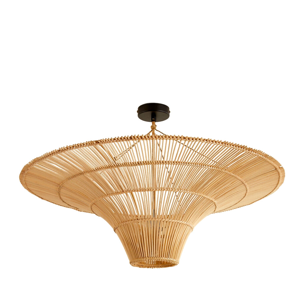 Junita Wabi Sabi Wide Saucer Extra Large Rattan Ceiling Light
