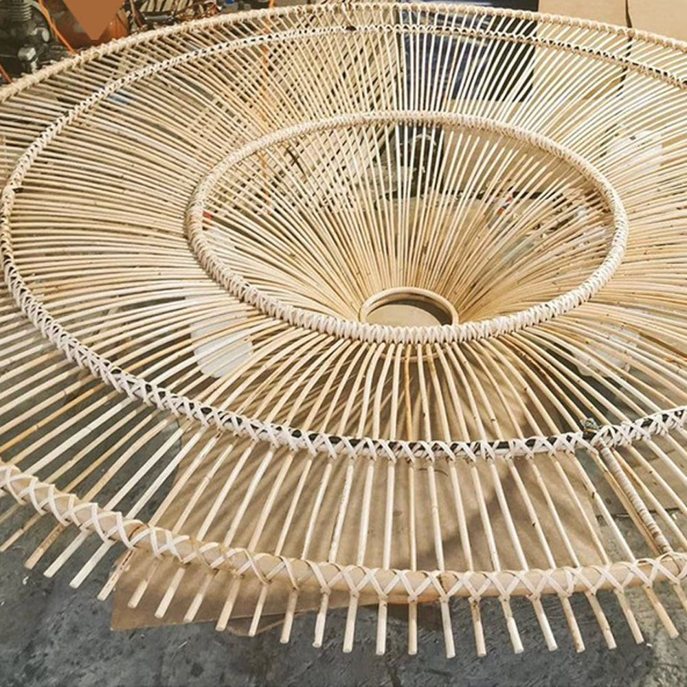 Junita Wabi Sabi Wide Saucer Extra Large Rattan Ceiling Light