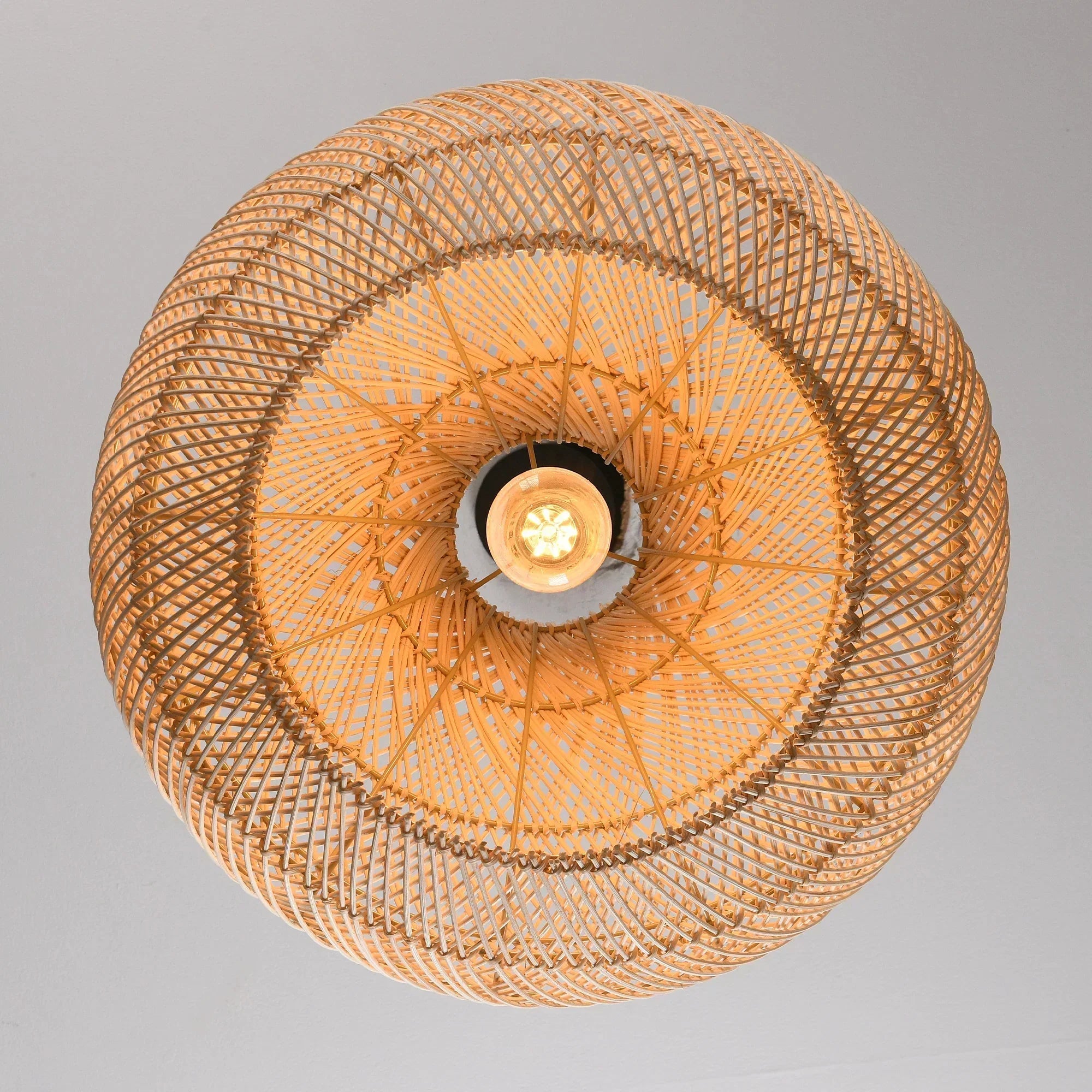Karjearl Rattan Pendant Light 16 Inch