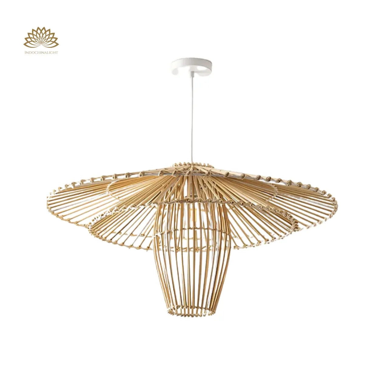 Kasa Large Black Rattan Pendant Light 24 Inches