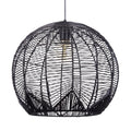Klahn Modern Small Black Rattan Pendant Light Shade