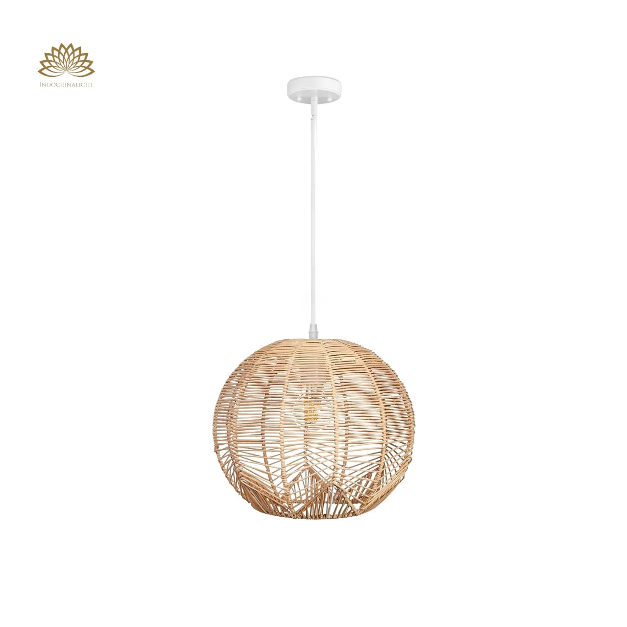 Klahn Modern Small Black Rattan Pendant Light Shade