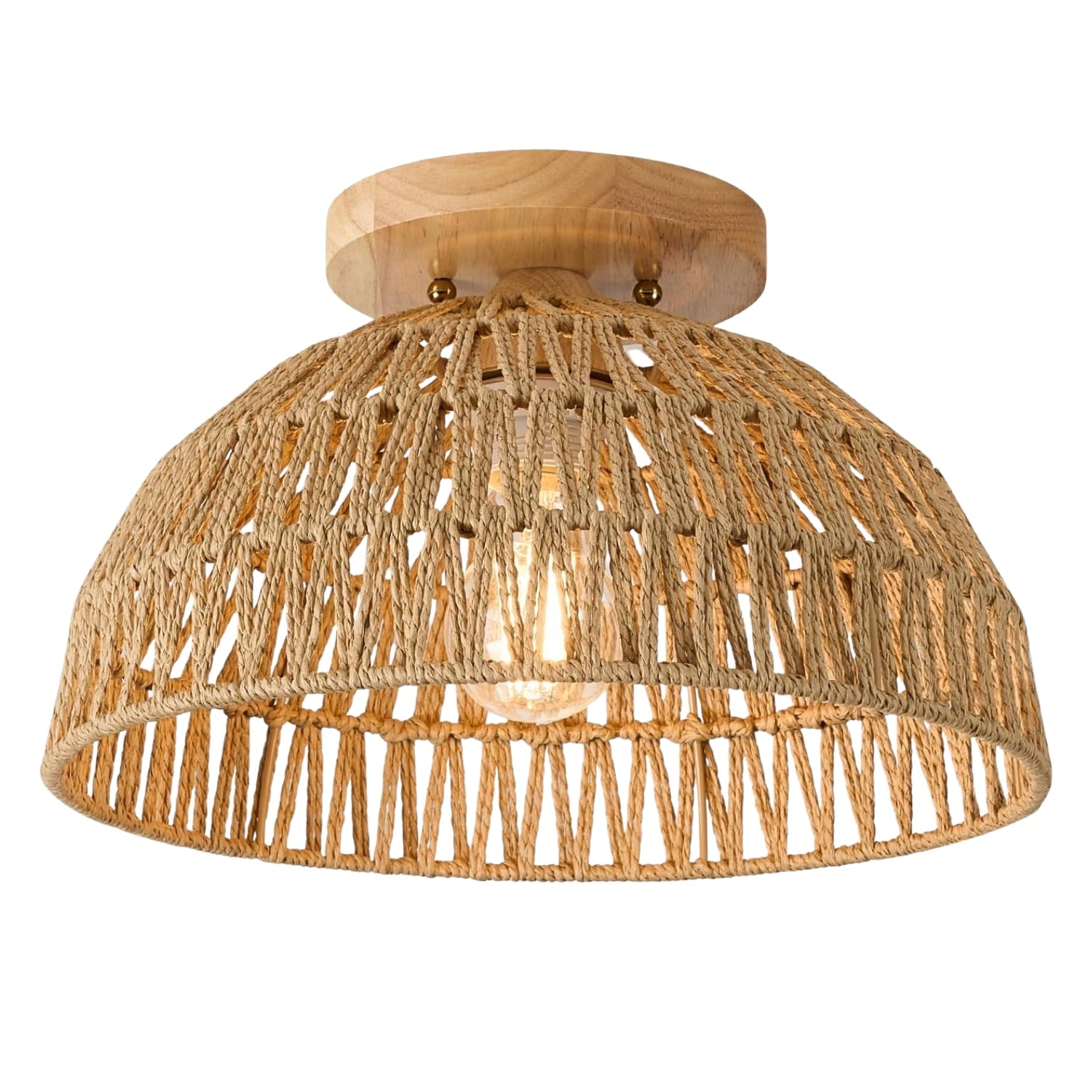 Kojanyu Woven Dome Rattan Ceiling Light