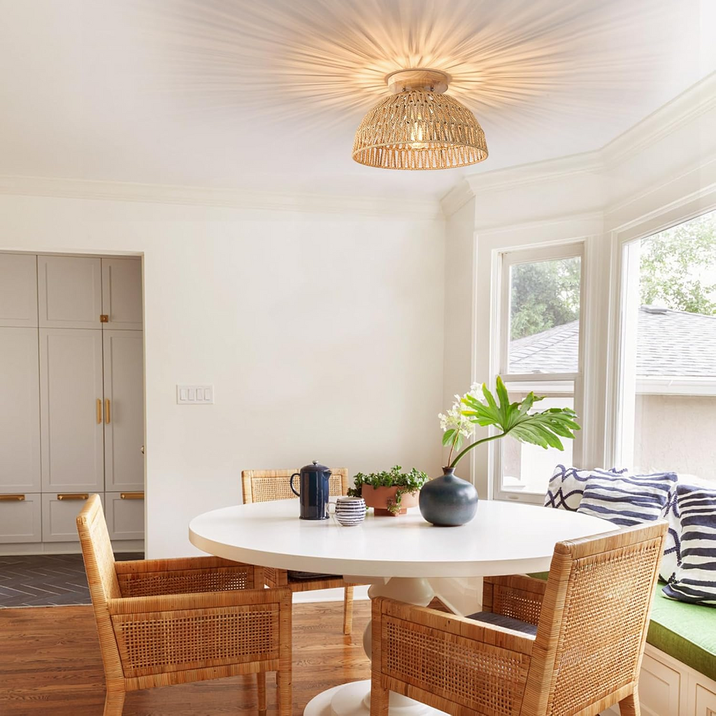 Kojanyu Woven Dome Rattan Ceiling Light