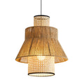 Laika Small Tiered Rattan Pendant Light