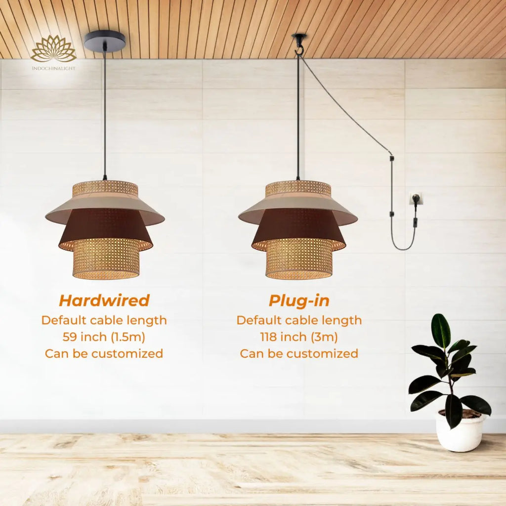 Lampa Tiered Rattan Pendant Light