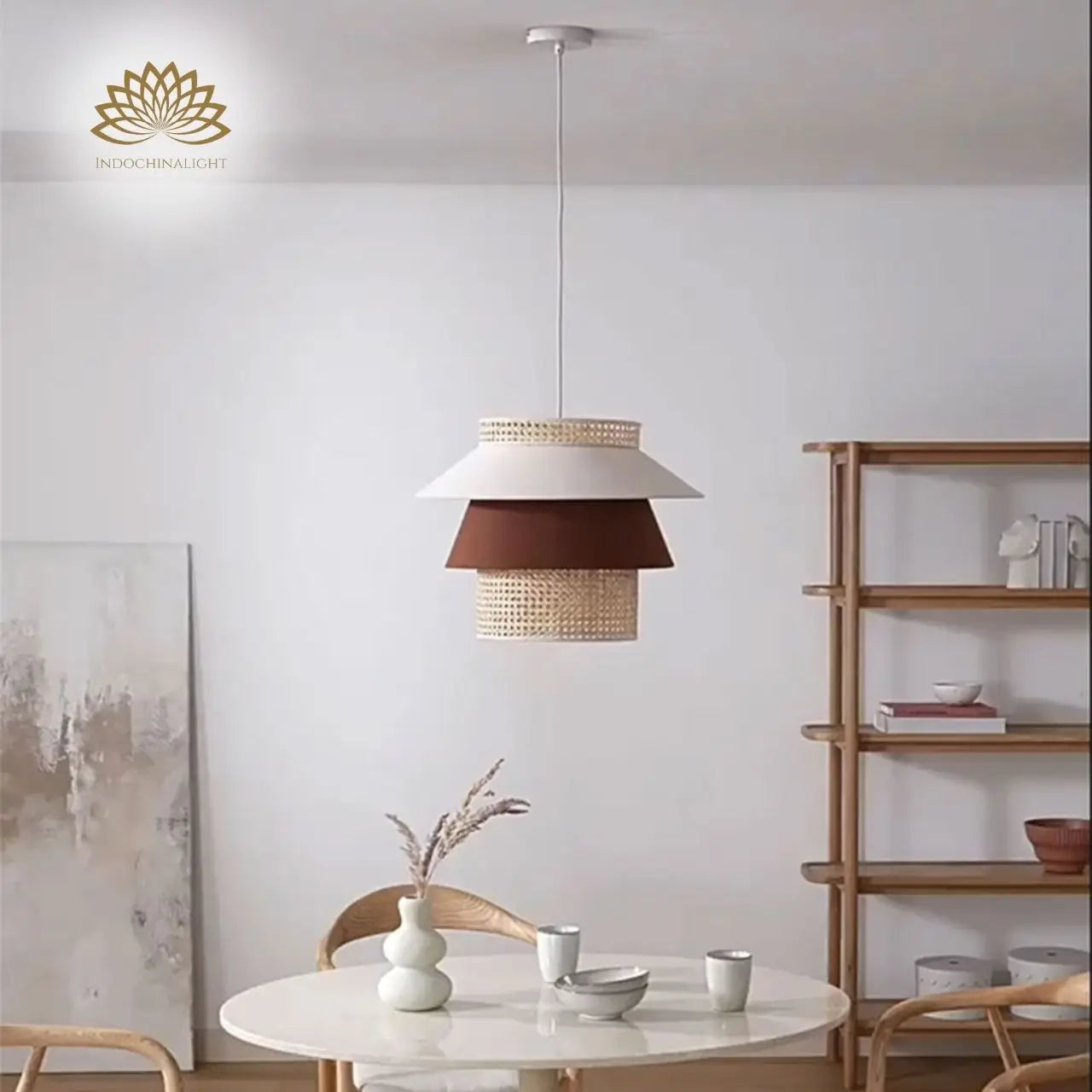 Lampa Tiered Rattan Pendant Light