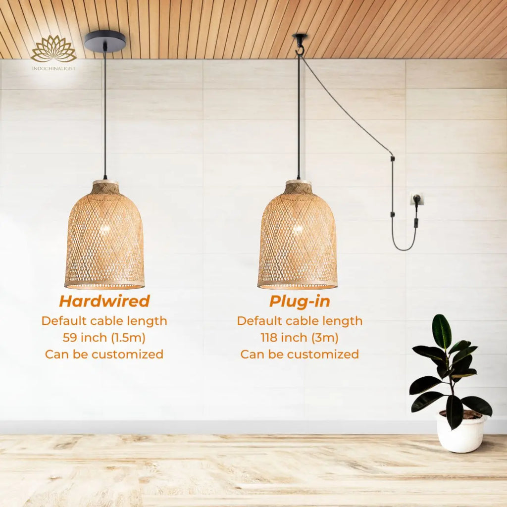Lampada Natural Bamboo Pendant Light Shade