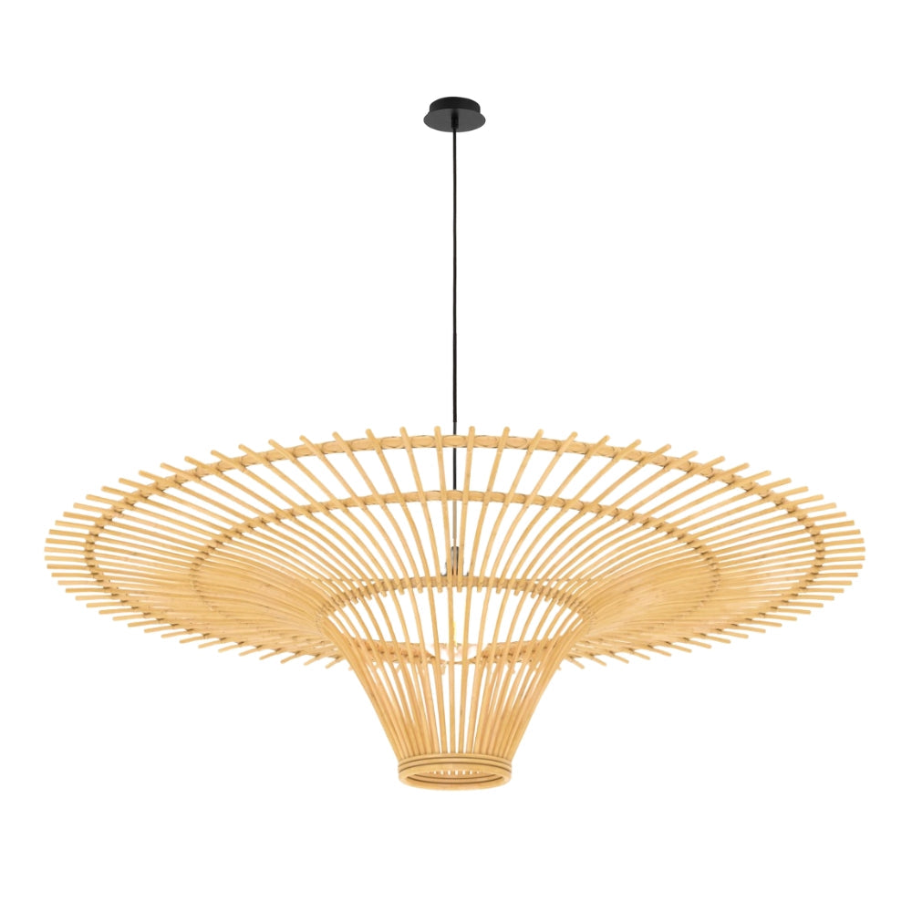 Junita Wabi Sabi Wide Saucer Extra Large Rattan Ceiling Light