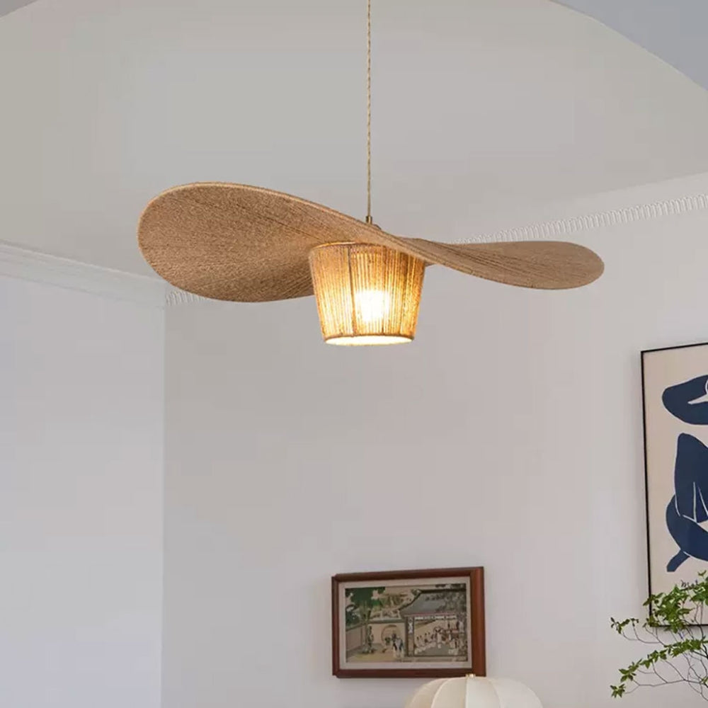 Extra Large Rustic Hat Pendant Light
