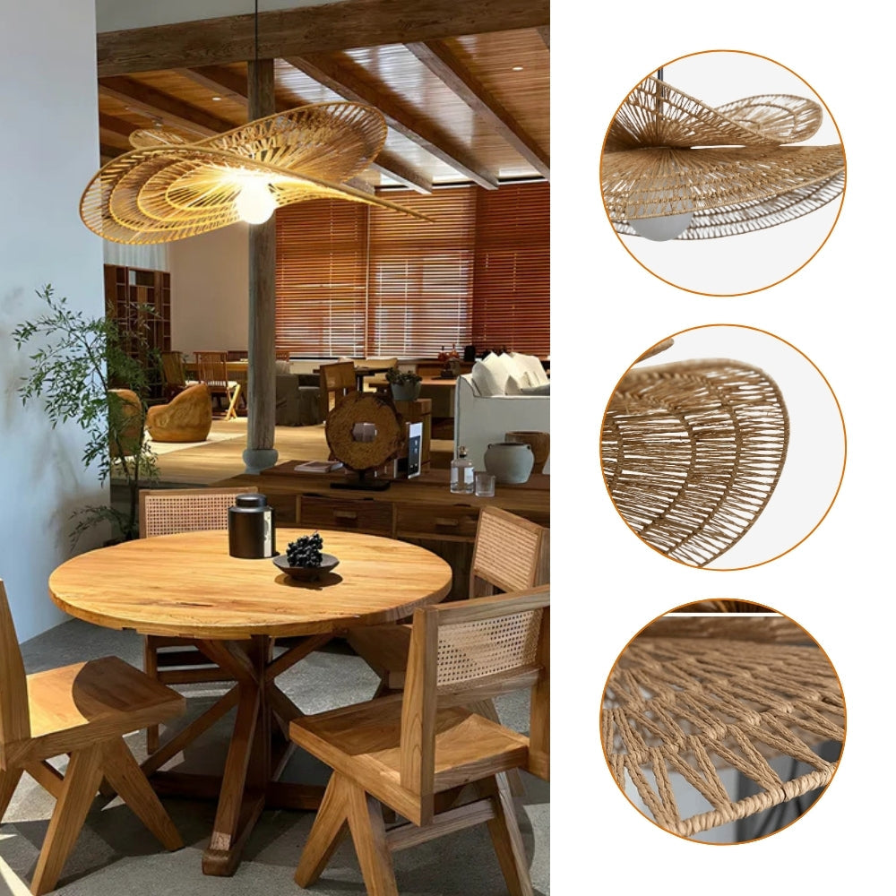 Valar Wabi Sabi Tiered Wicker Jute Pendant Light