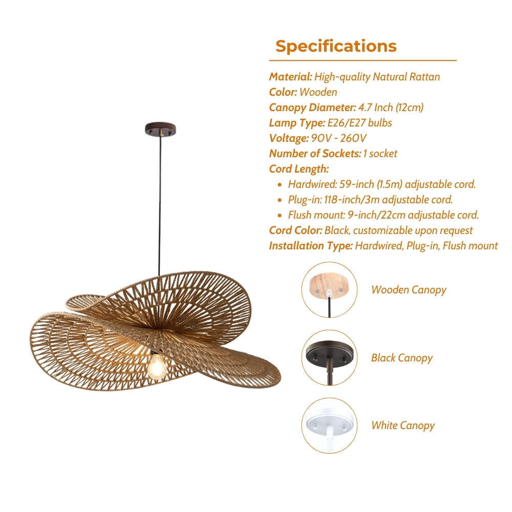 Valar Wabi Sabi Tiered Wicker Jute Pendant Light