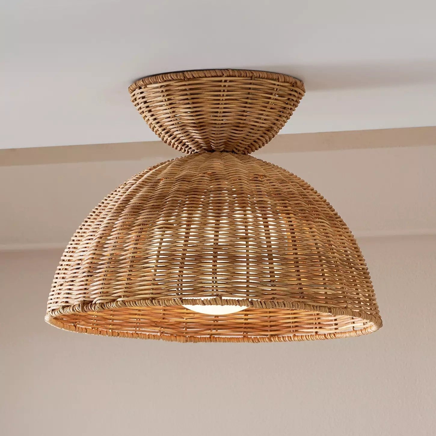 Liz Rattan Pendant Light