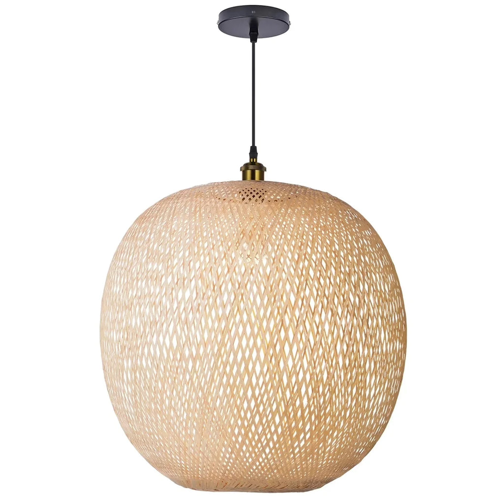 Lucy Woven Round Bamboo Pendant Light