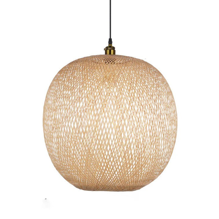 Lucy Woven Round Bamboo Pendant Light