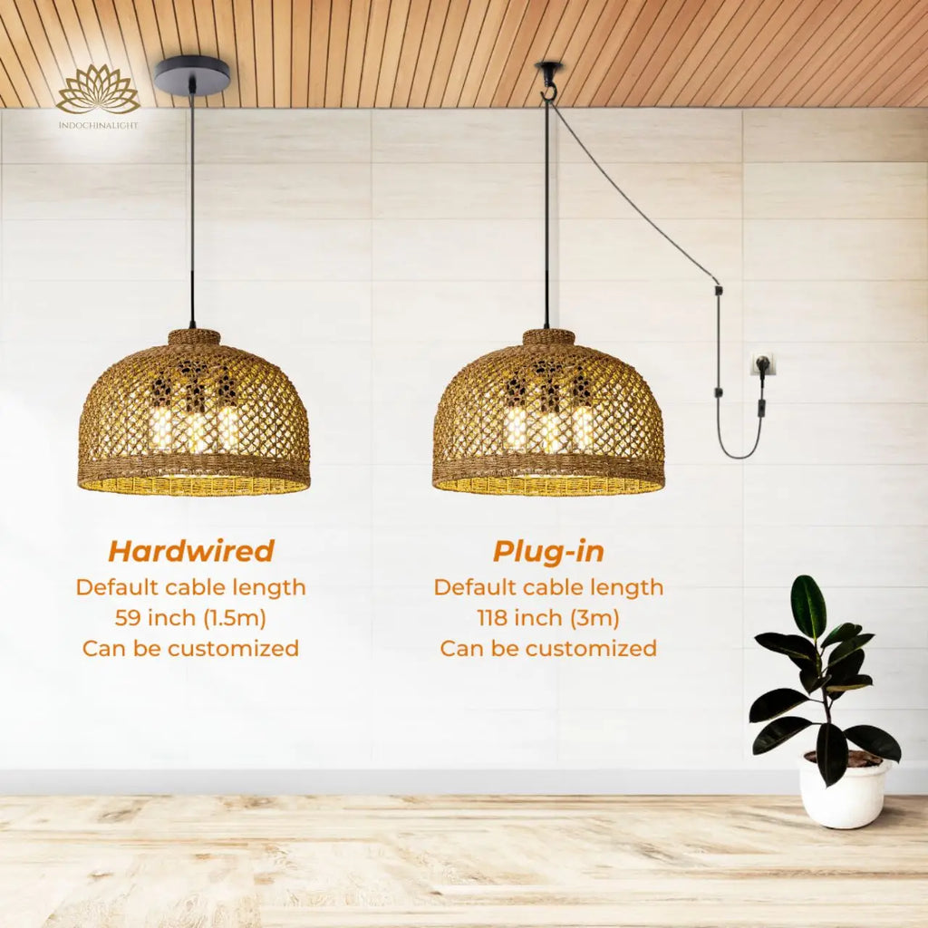 Magnolia Wabi Sabi Large Wicker Pendant Light