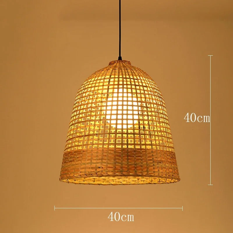 Kirsal Rattan Basket Pendant Light Shade - Cluster Hanging