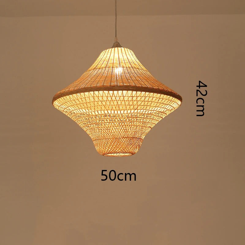 Kirsal Rattan Basket Pendant Light Shade - Cluster Hanging