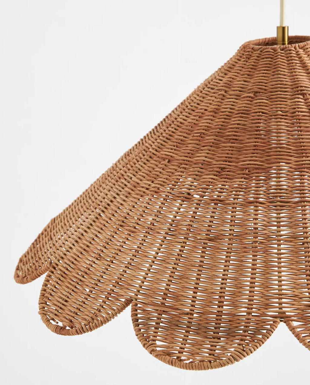 Maude Rattan Scallop Pendant Light