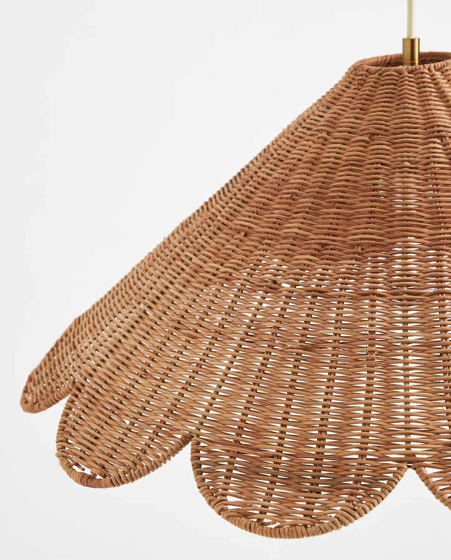 Maude Rattan Scallop Pendant Light