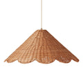 Maude Rattan Scallop Pendant Light