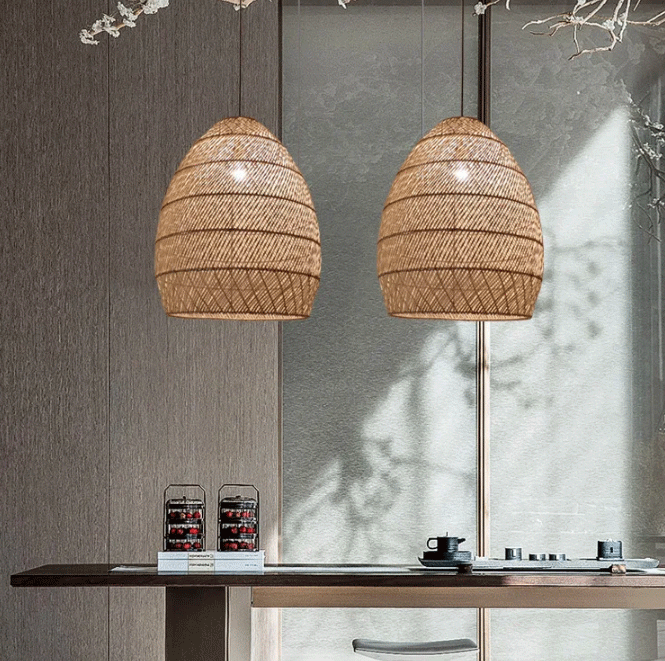 Minna Boho Woven Rattan Pendant 1-Light