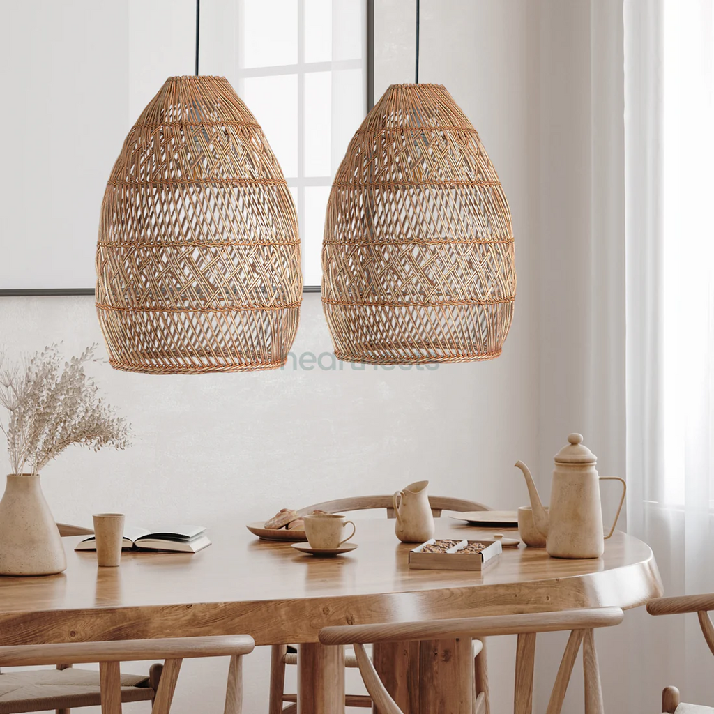 Minna Boho Woven Rattan Pendant 1-Light
