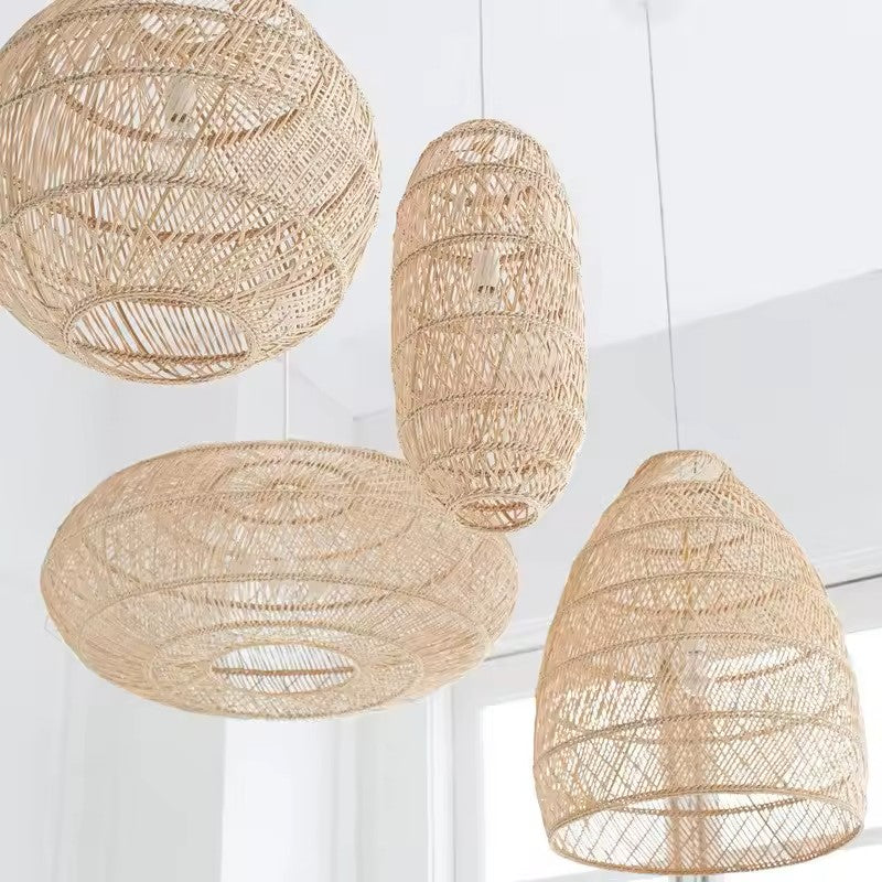Minna Boho Woven Rattan Pendant 1-Light