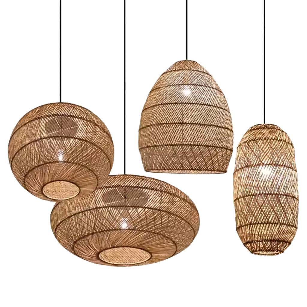 Minna Boho Woven Rattan Pendant 1-Light