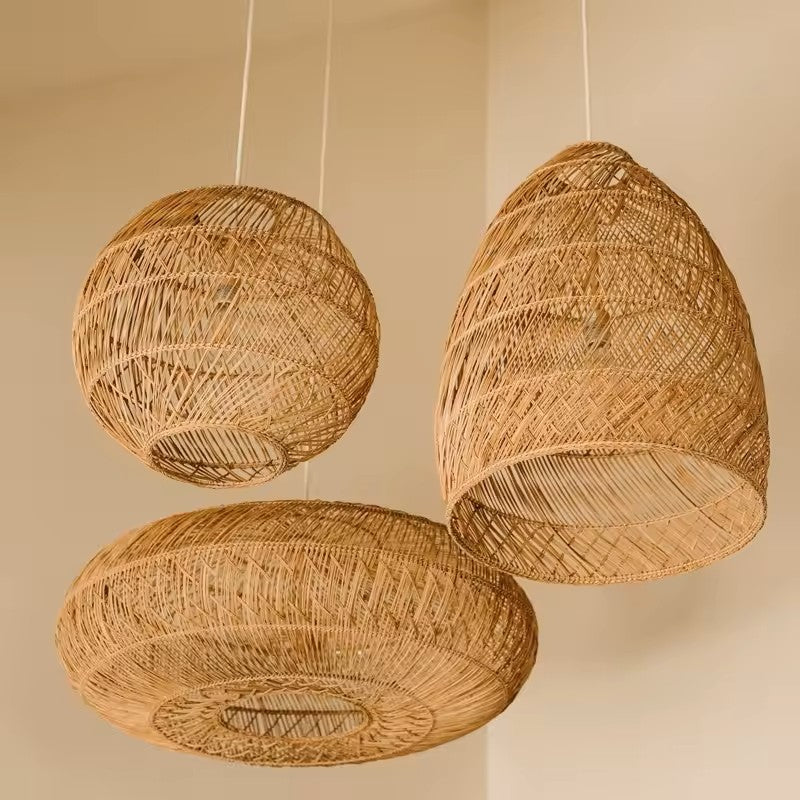 Minna Boho Woven Rattan Pendant 1-Light
