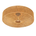 Monike Classic Rattan Drum Light - Flush Mount