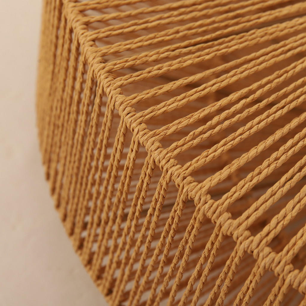 Monike Classic Rattan Drum Light - Flush Mount