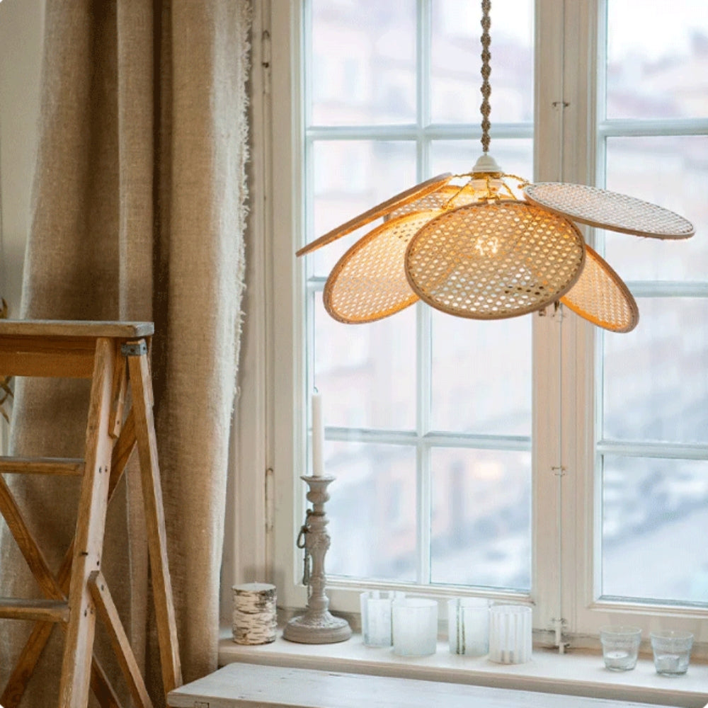 Ritta French Country Rattan Pendant Light