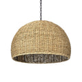 Bowl Wabi Sabi Grey Wicker Pendant Light