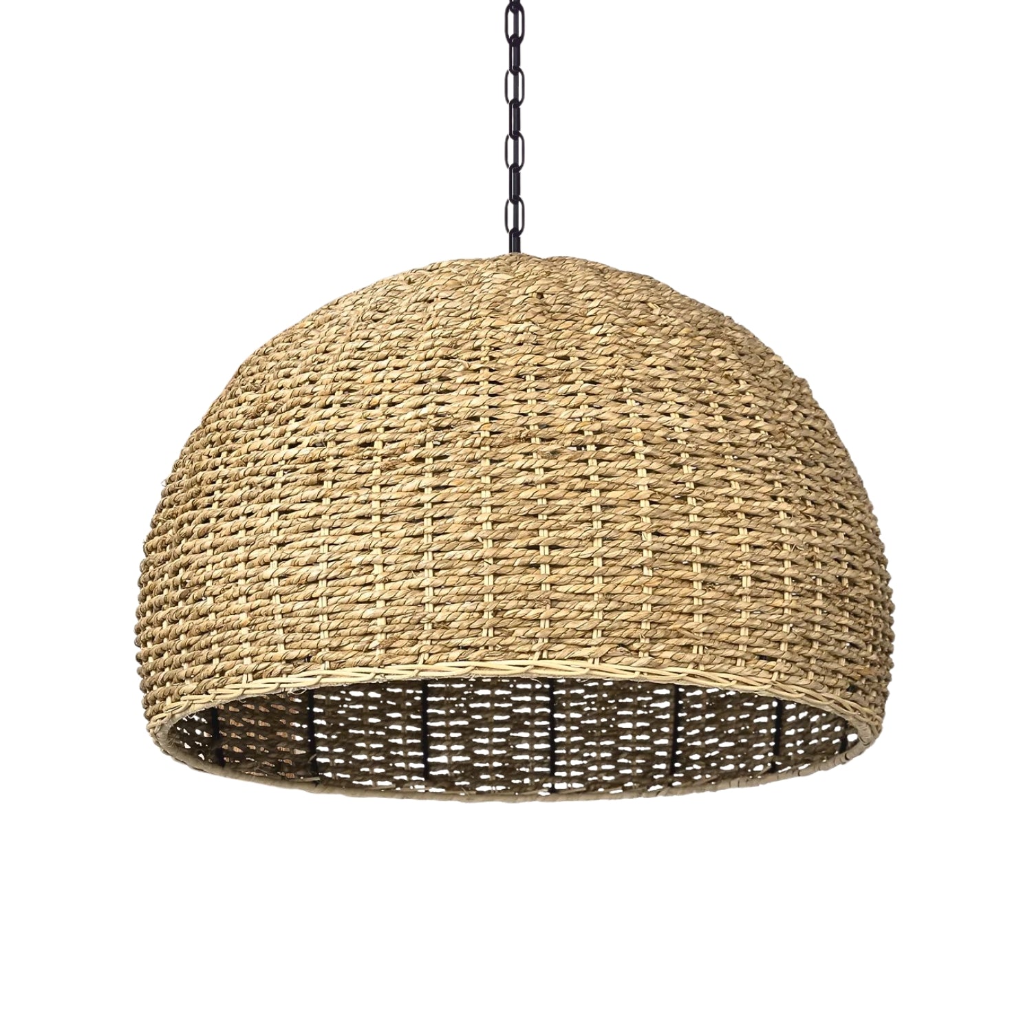 Bowl Wabi Sabi Grey Wicker Pendant Light
