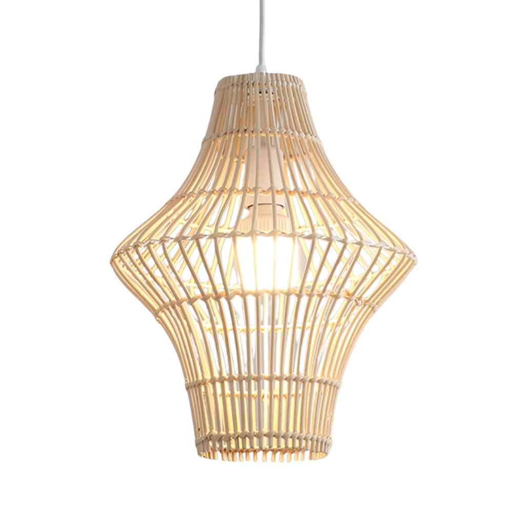 Geometric Rattan Pendant Light