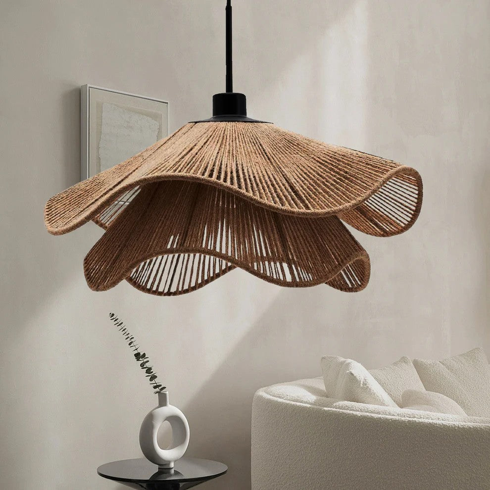 Natural Hemp Rope Woven Pendant Light