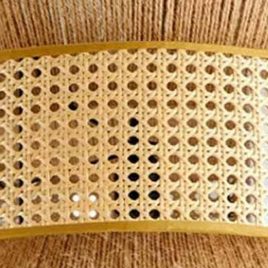Nimes Wabi Sabi Rattan Drum Pendant - Hemp Rope Hourglass Inner