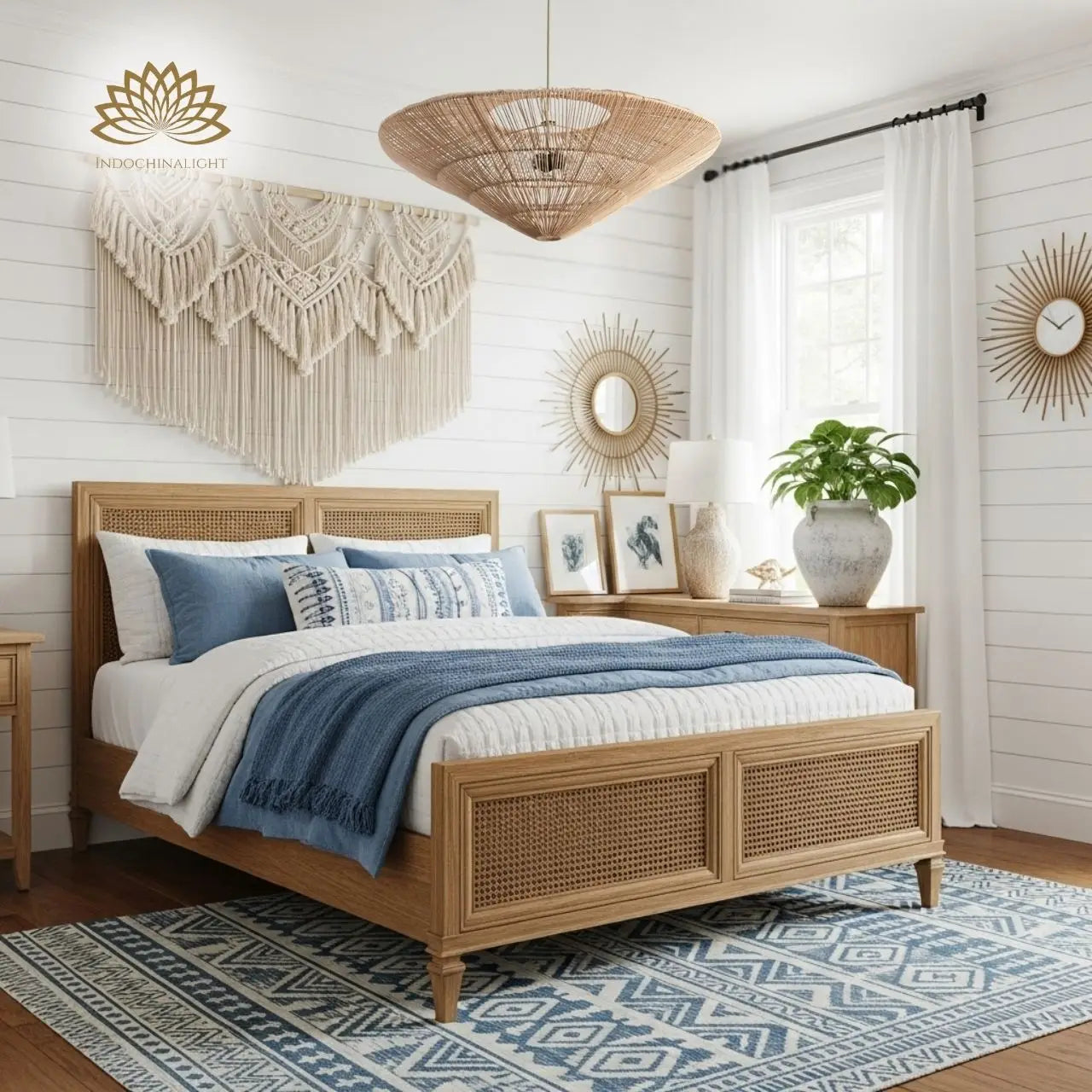 Nordic Large Umbrella Rattan Pendant Light