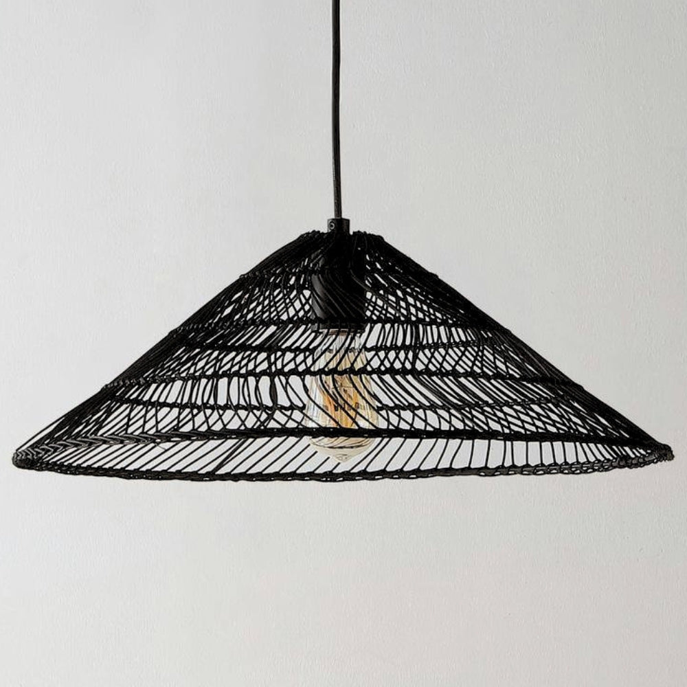 Nova Black Rattan Pendant Light